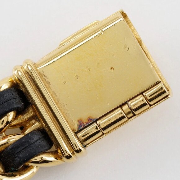 CHANEL Premiere M Watches H0001 blackDial Plated Gold/Embossed Leather - Picture 6 of 7